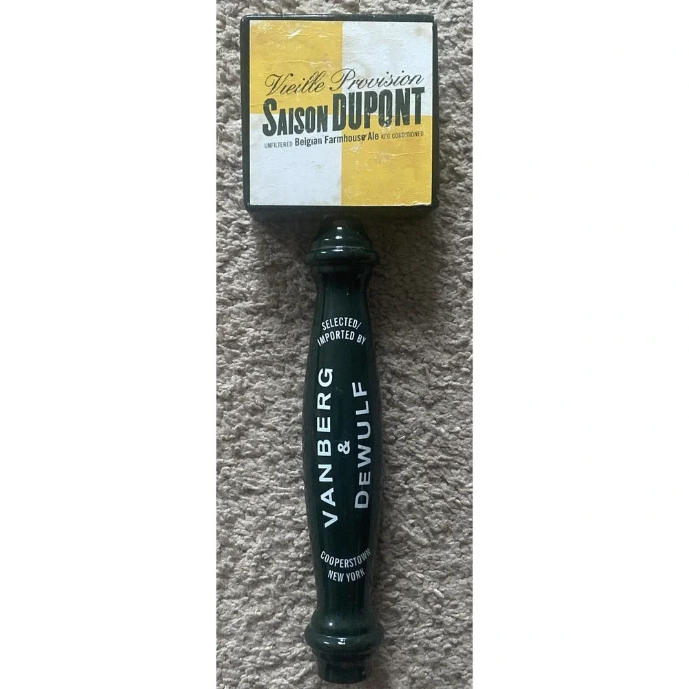 Beer Tap Handle Vanberg & Dewulf Belgian Farmhouse Ale Green Rare Square